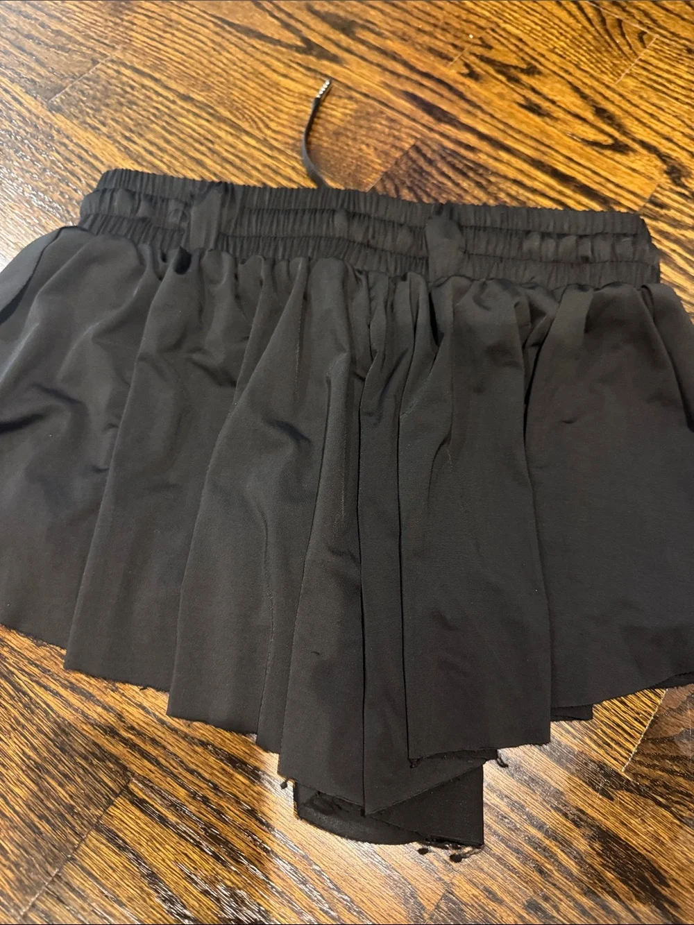 Girls Katie J NYC Black Layered butterfly Drawstring Shorts